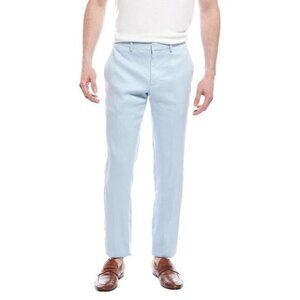 THEORY Zaine Pant in Linen-Viscose Sz 30 Skylight Blue
